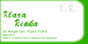 klara ripka business card